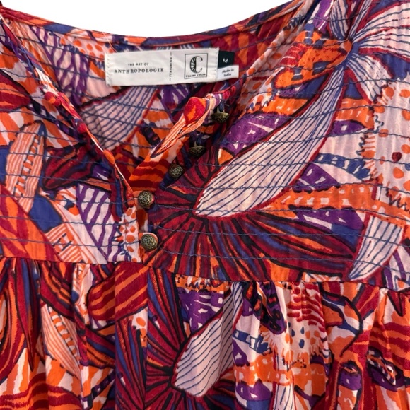 Anthropologie Claire Colin Abstract Jumpsuit Size Medium The Art of Anthro - Picture 10 of 13